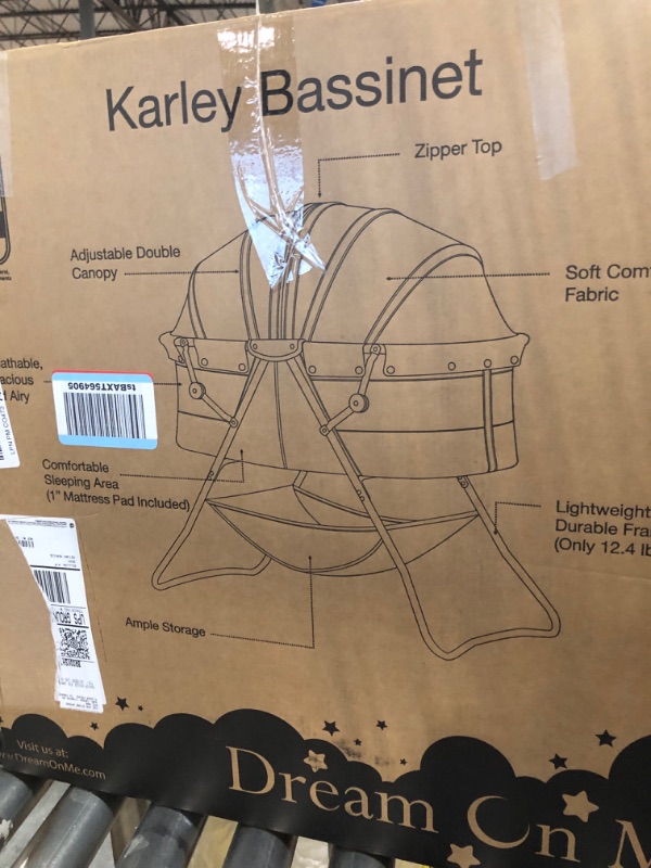 Photo 1 of Dream On Me Karley Bassinet in Blue/Grey