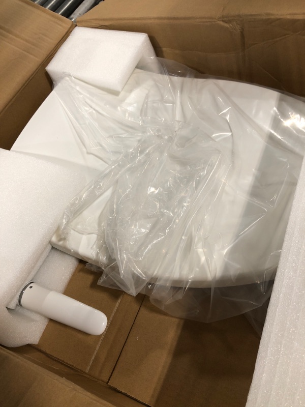 Photo 3 of KOHLER K-5724-0 Puretide Bidet Toliet Seat, Elongated Manual Non Electric Bidet with Adjusting Spray Pressure and Position, White Quiet-Close Lid White Elongated Toilet Seat