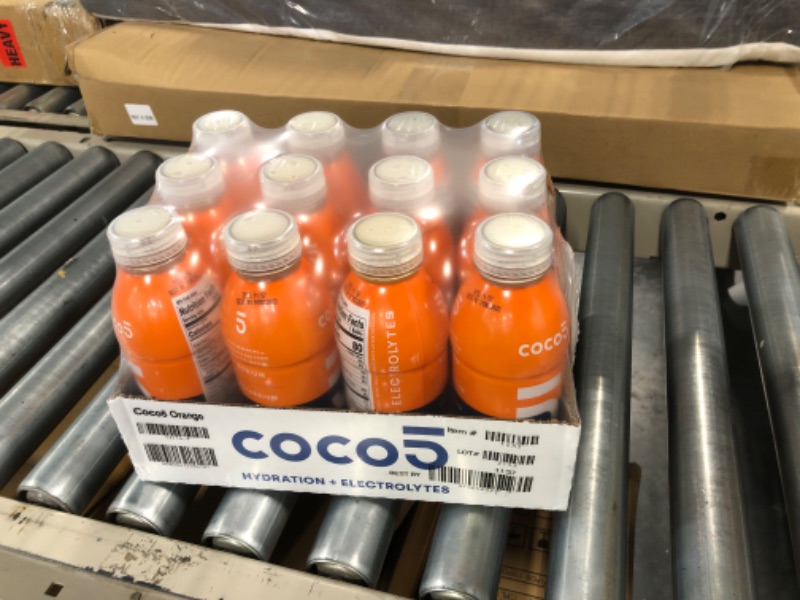 Photo 1 of Coco5 Clean Sports Hydration Orange Flavor | 100% Natural | 50% Less Sugar | Nothing Artificial | Non-GMO | Gluten Free | Developed by Pro Trainers for Pro Athletes | 16.9 Oz (Pack - 12)