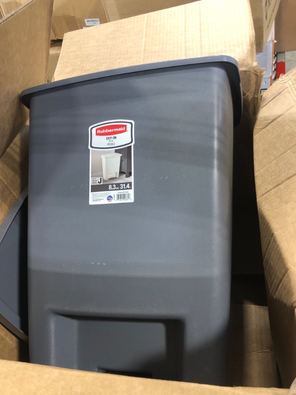 Photo 1 of 8.25-Gal. Step-On Wastebasket [Set of 6]