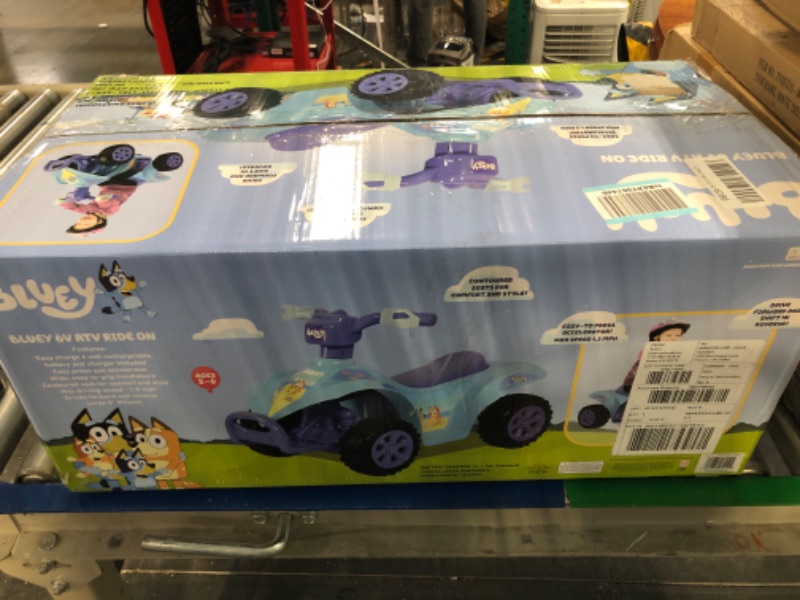 Photo 2 of Bluey 6V ATV Quad for Kids - Powerful and Safe Ride-On Toy with Rechargeable Battery - Forward and Reverse Driving - Max Weight Capacity of 55 LBS - Ages 2-3 Years