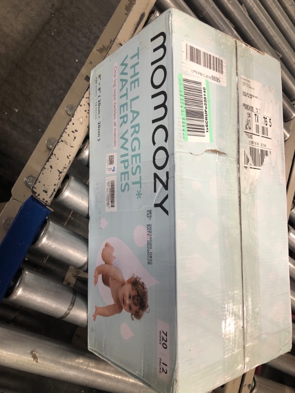 Photo 2 of Baby Wipes, Momcozy Sensitive Water Wipes-Extra Large Size Design, One Top Two, 99% Purified Water, Unscented & Hypoallergenic, Friendly to Sensitive Skin, 12 Flip-Top Packs (720 Wipes Total)
