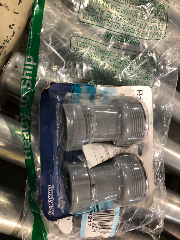 Photo 1 of Bestway Flowclear Above Ground Filter Pump Pool Hose Adapter | Hose Diameter Measures 1.5" (38mm) and Connects to 1.25" (32mm) Diameter Pool Valves 10.2 x 6.4 x 6.4 cm Gray