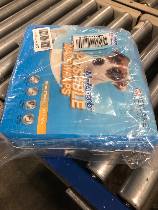 Photo 1 of All-Absorb Disposable Male Dog Wraps, 50 Count, Small