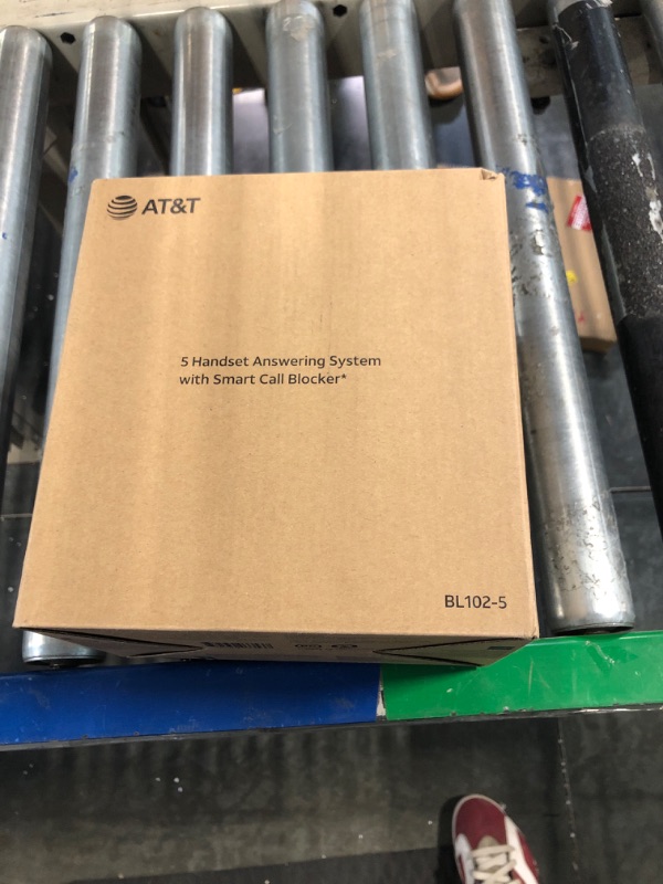 Photo 2 of AT&T BL102-5 DECT 6.0 5-Handset Cordless Phone for Home with Answering Machine, Call Blocking, Caller ID Announcer, Audio Assist, Intercom, and Unsurpassed Range, Silver/Black 5 Handset Phone
