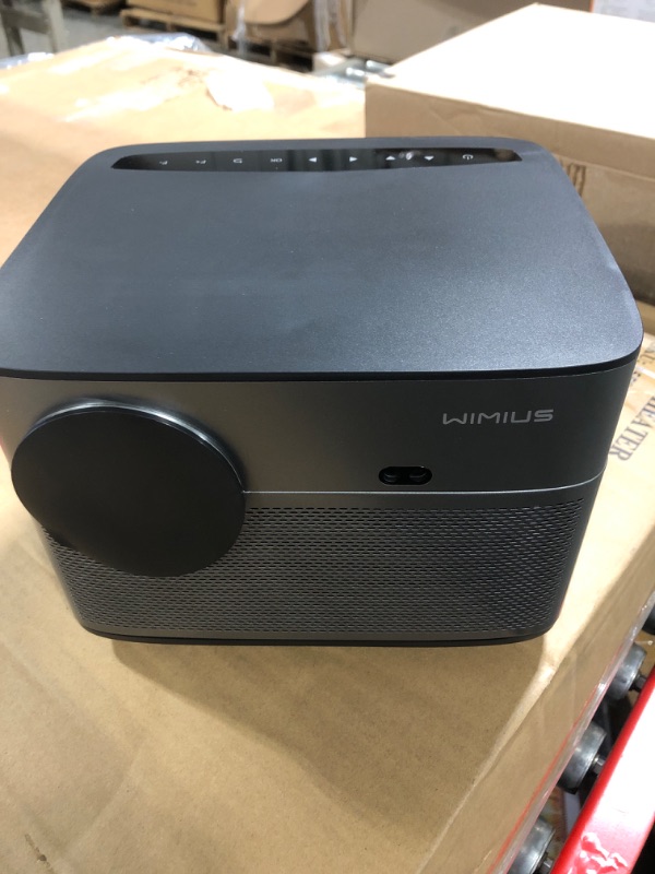 Photo 3 of [Auto Focus/Keystone] 4K Projector with WiFi 6 and Bluetooth 5.2, 500 ANSI Lumens WiMiUS P64 Native 1080P Outdoor Movie Proyector, 50% Zoom, Home Projector Compatible with iOS/Android/HDMI/TV Stick Grey