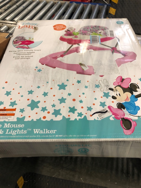 Photo 2 of Disney Baby Minnie Mouse Music and Lights Baby Walker with Activity Tray (Garden Delight)