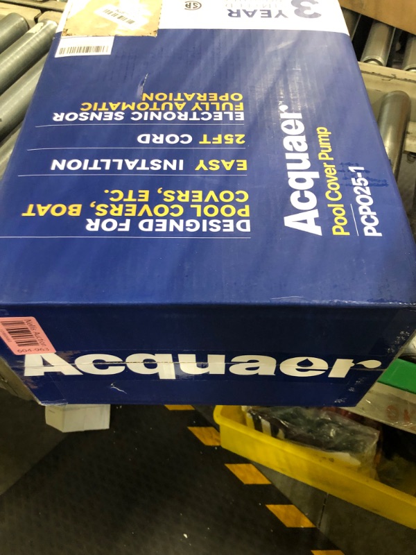 Photo 2 of Acquaer 1/4 HP Automatic Swimming Pool Cover Pump, 115 V Submersible Pump with 3/4” Check Valve Adapter & 25ft Power Cord, 2250 GPH Water Removal for Pool, Hot Tubs, Rooftops, Water Beds and more