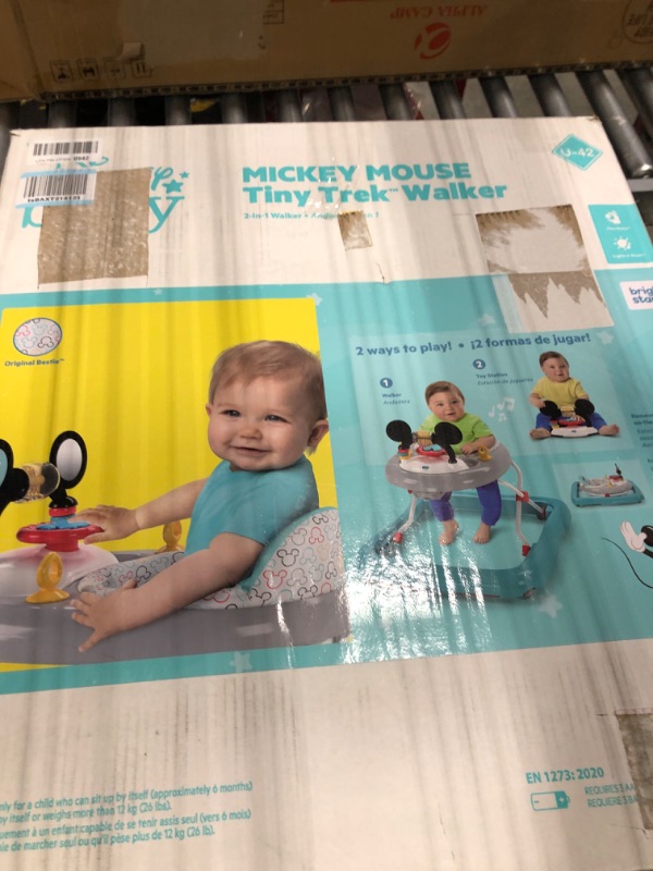 Photo 1 of Bright Starts Mickey Mouse Tiny Trek Walker, Original Bestie, 2-in-1 Walker Ages 6 Months+ Mickey Original Besties