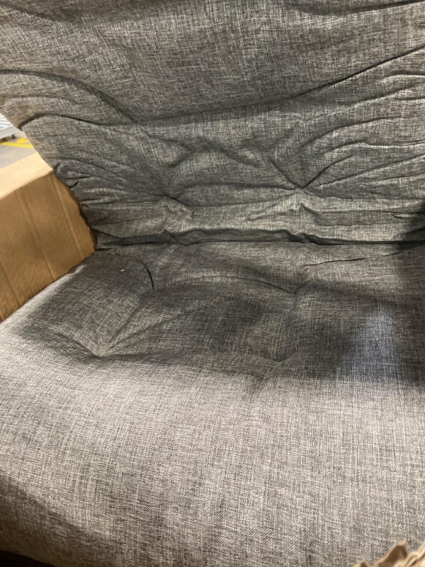 Photo 2 of Amazon Basics Swivel Foam Lounge Chair - with Headrest, Adjustable, Grey Chair with headrest Grey