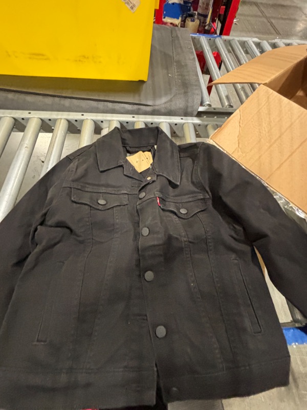 Photo 3 of Levi's Women's Original Trucker Jacket (Standard and Plus) Standard Black and Black Small