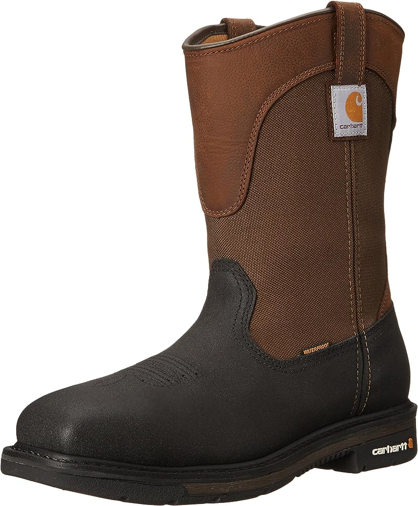 Photo 1 of Carhartt Men's 11" Wellington Square Safety Toe Leather Work Boot CMP1258 Mid Calf