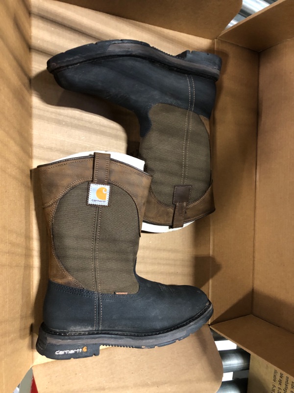 Photo 2 of Carhartt Men's 11" Wellington Square Safety Toe Leather Work Boot CMP1258 Mid Calf