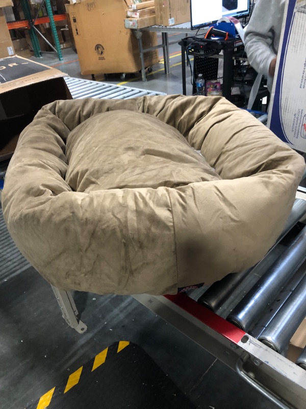 Photo 2 of 40" Stone Suede Bagel Dog Bed By Majestic Pet Products Stone 40 in