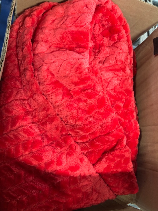 Photo 3 of 
Fleece Throw Blanket Cozy Soft Lightweight Throw Blankets Warm Plush Red