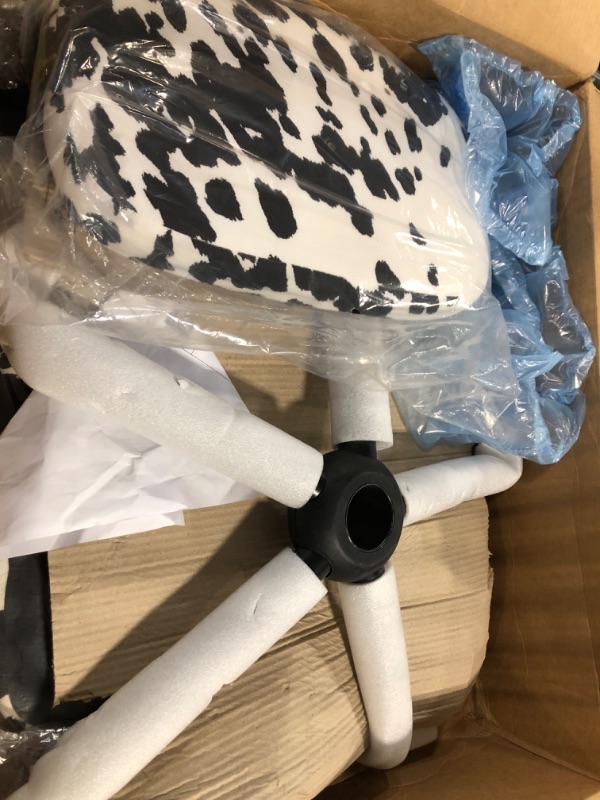 Photo 1 of Cow Print office chair black and white 