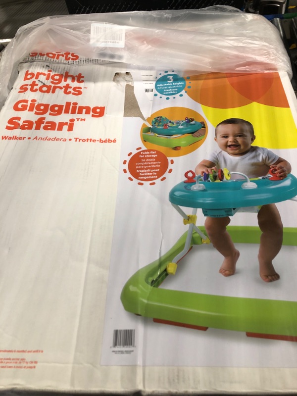 Photo 1 of Bright Starts Giggling Safari Walker with Easy Fold Frame for Storage, Ages 6 Months +