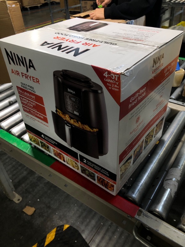 Photo 2 of Ninja AF101 Air Fryer that Crisps, Roasts, Reheats, & Dehydrates, for Quick, Easy Meals, 4 Quart Capacity, & High Gloss Finish, Grey