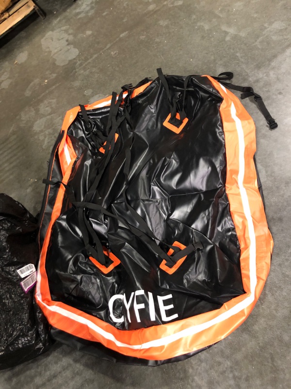 Photo 1 of Car Rooftop Cargo, Cyfie 15 Cubic Feet Waterproof Soft Roof Bag Top Luggage Carrier Bag Storage for All Car Vehicle, Includes 8 Reinforced Straps, 6 Door Hooks, Anti-Slip Mat