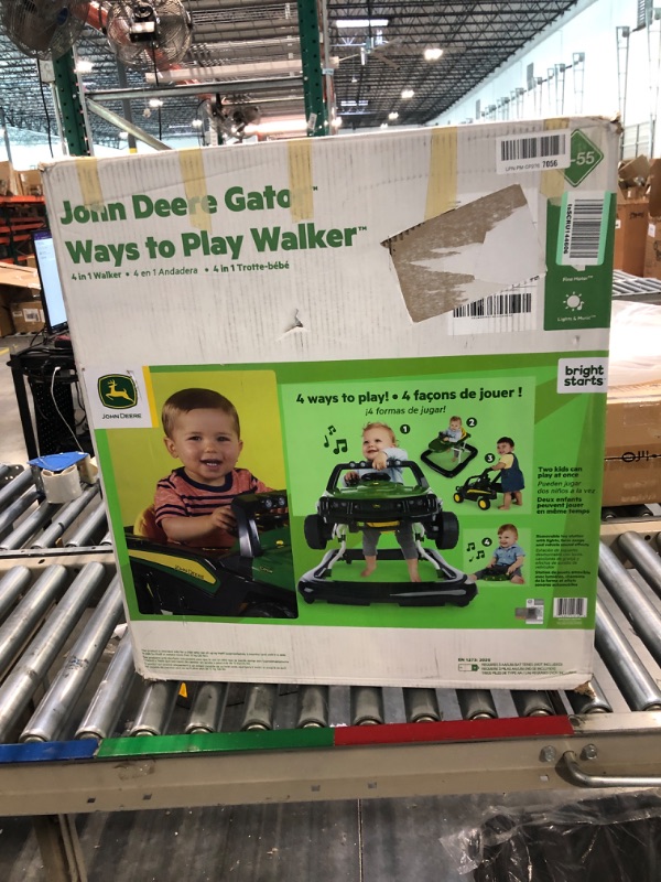 Photo 2 of Bright Starts John Deere Gator Ways to Play 4-in-1 Baby Activity Push Walker, Green, Age 6 Months+