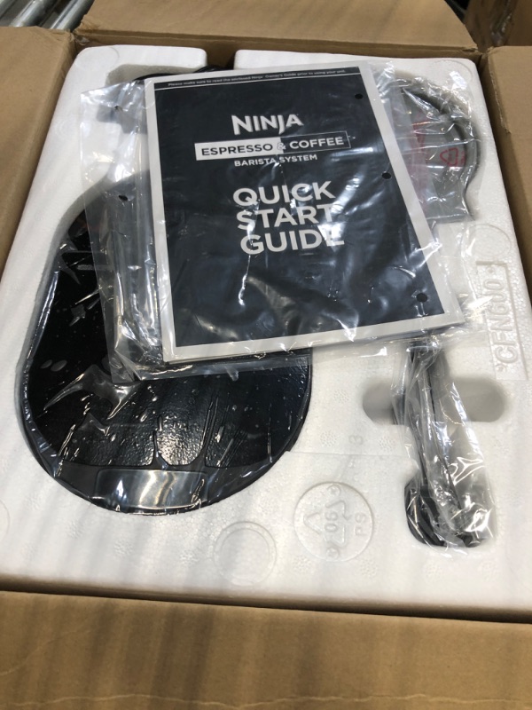 Photo 1 of Ninja CFN601 Espresso & Coffee Barista System, Single-Serve Coffee & Nespresso Capsule Compatible, 12-Cup Carafe, Built-in Frother, Espresso, Cappuccino & Latte Maker, Black & Stainless Steel Espresso Capsules