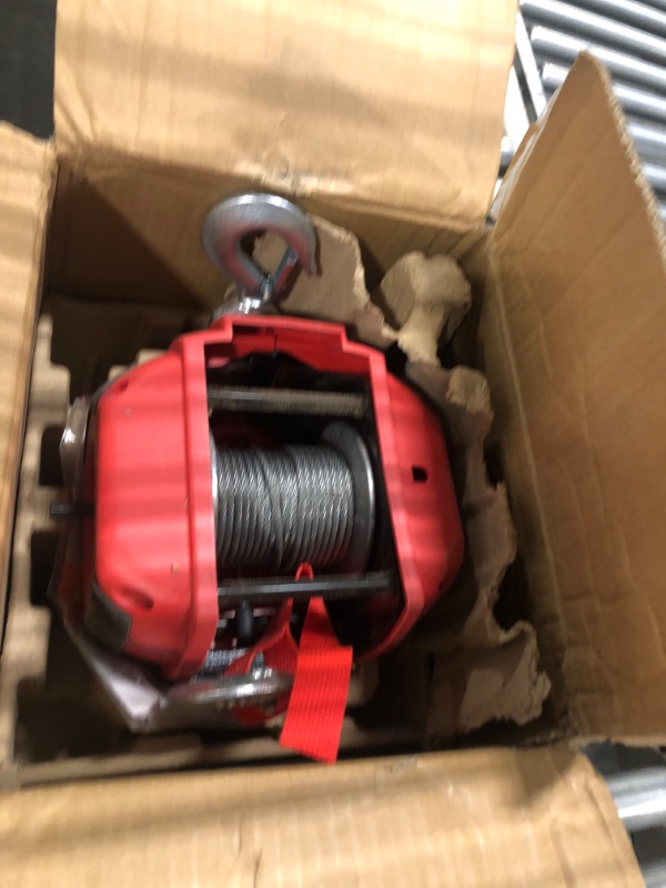 Photo 2 of Drill Winch Hoist Portable Drill Winch of 750 LB Capacity with 40 Feet Steel Wire Drill Winch for Lifting & Dragging