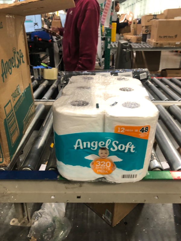 Photo 3 of Angel Soft® Toilet Paper, 48 Mega Rolls = 192 Regular Rolls, 2-Ply Bath Tissue