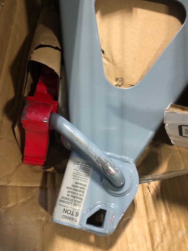 Photo 1 of 6-Ton Double Locking Pin Jack Stand with Cast Ductile Ratchet Bar Pair