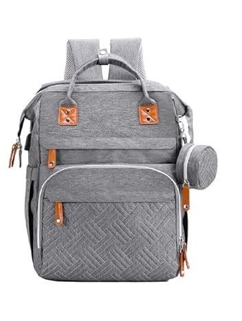 Photo 1 of Diaper Bag Backpack, RUVALINO Multifunction Travel Back Pack Maternity Baby Changing Bags, Large Capacity, Waterproof and Stylish, Gray