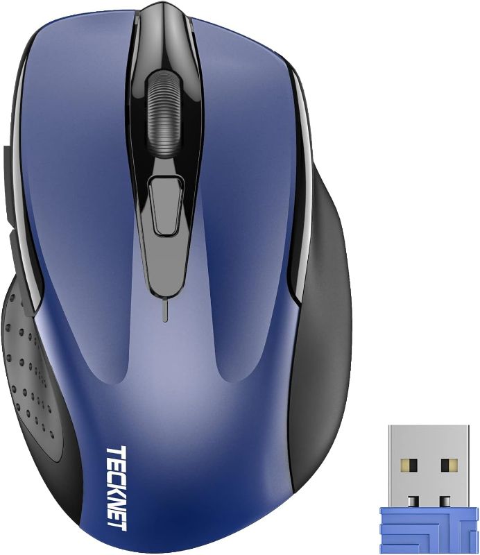 Photo 1 of TECKNET Wireless Mouse, 2.4G Ergonomic Optical Mouse, Computer Mouse for Laptop, PC, Computer, Chromebook, Notebook, 6 Buttons, 24 Months Battery Life, 2600...
