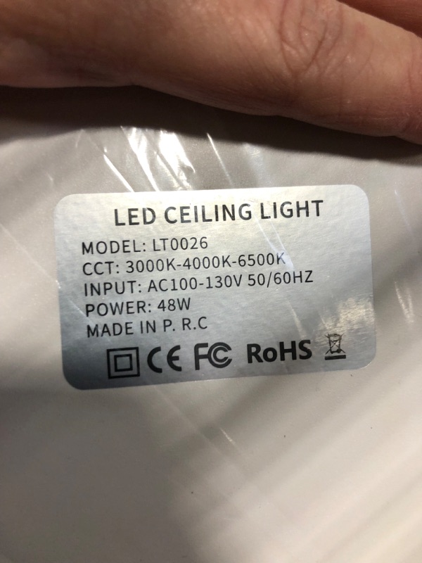 Photo 1 of Glowall 19.7Inch Led Ceiling Light Fixture Dimmable with Remote Control, 48W Ultra Thin Modern Flush Mount Ceiling Lights for Bedroom Living Room Kitchen Dining Room, 3000K-6500K Selectable White 19.7 inch