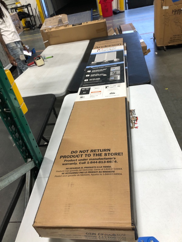 Photo 1 of 72 in. x 80 in. LuminAire White Double Universal Aluminum Gliding Retractable Screen Door
