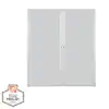 Photo 1 of 72 in. x 80 in. LuminAire White Double Universal Aluminum Gliding Retractable Screen Door
