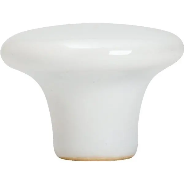 Photo 1 of 1-1/2" Ceramic Knob White, Package Of 25
