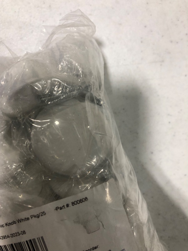 Photo 3 of 1-1/2" Ceramic Knob White, Package Of 25
