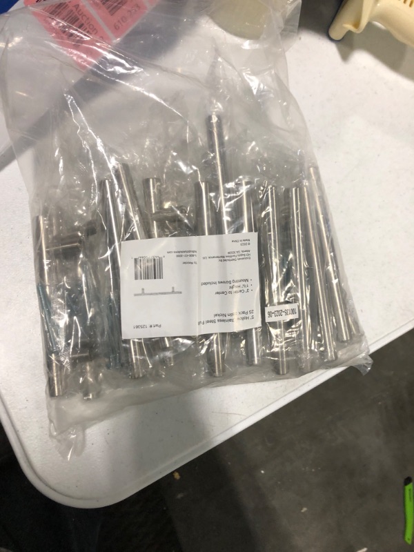 Photo 1 of 5" Hollow Stainless Drawer Pull 3" Center Holes, Satin Nickel, Package Of 25
