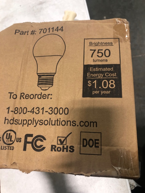 Photo 3 of 9w A19 Led A-Line Bulb (4100k) (100-Pack)