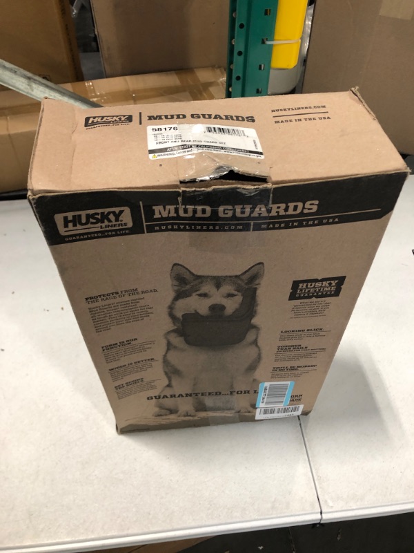 Photo 1 of Husky Liners Mud Guards | Front and Rear Mud Guards - Black | 58176 | Fits 2009-2022 Ram 1500/Ram 1500 Classic, 2010-2018 Ram 2500/3500 w/ Single Rear Wheels & w/o OEM Fender Flares 4 Pcs Custom Front and Rear Mud Guard Set Without Fender Flares