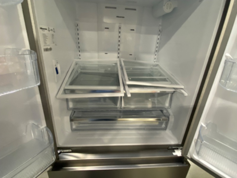 Photo 5 of Hisense 26.6-cu ft French Door Refrigerator with Ice Maker (Fingerprint Resistant Stainless Steel) ENERGY STAR
