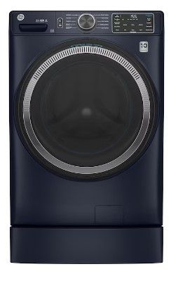 Photo 1 of GE UltraFresh Vent System 4.8-cu ft Stackable Smart Front-Load Washer (Sapphire Blue) ENERGY STAR
