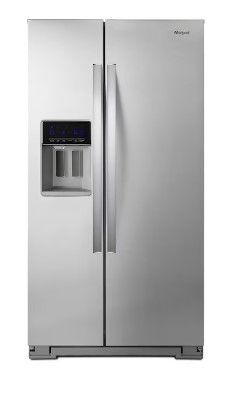Photo 1 of Whirlpool 20.6-cu ft Counter-depth Side-by-Side Refrigerator with Ice Maker (Fingerprint Resistant Stainless Steel)
