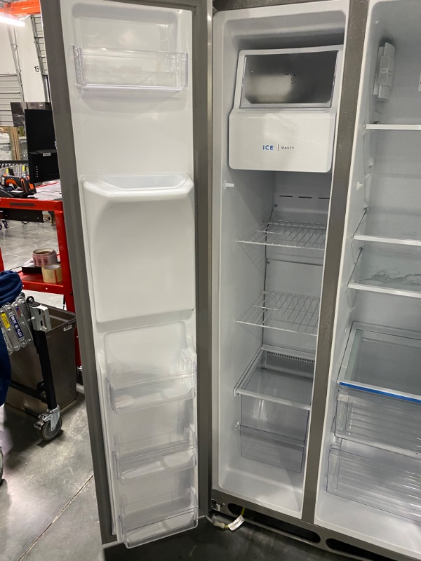 Photo 6 of Frigidaire 25.6-cu ft Side-by-Side Refrigerator with Ice Maker (Fingerprint Resistant Stainless Steel) ENERGY STAR
