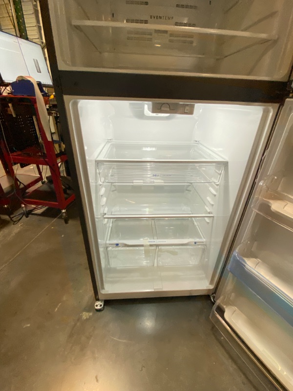Photo 7 of Frigidaire Garage-Ready 20-cu ft Top-Freezer Refrigerator (Fingerprint Resistant Stainless Steel)
