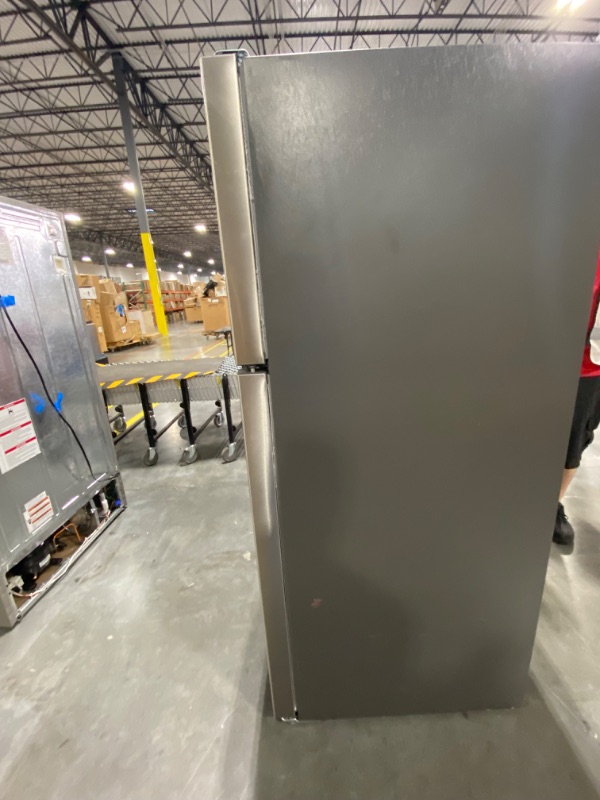 Photo 3 of Frigidaire Garage-Ready 20-cu ft Top-Freezer Refrigerator (Fingerprint Resistant Stainless Steel)
