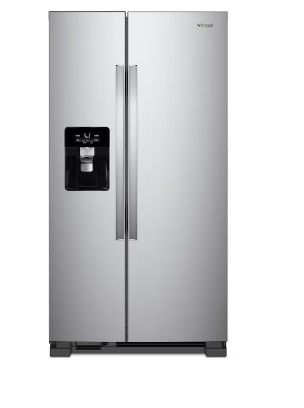 Photo 1 of Whirlpool 21.4-cu ft Side-by-Side Refrigerator with Ice Maker (Fingerprint Resistant Stainless Steel)
