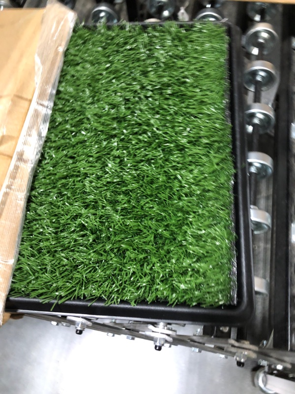 Photo 2 of Artificial Grass Puppy Pad for Dogs and Small Pets – Portable Training Pad with Tray – Dog Housebreaking Supplies by PETMAKER (16" x 20")