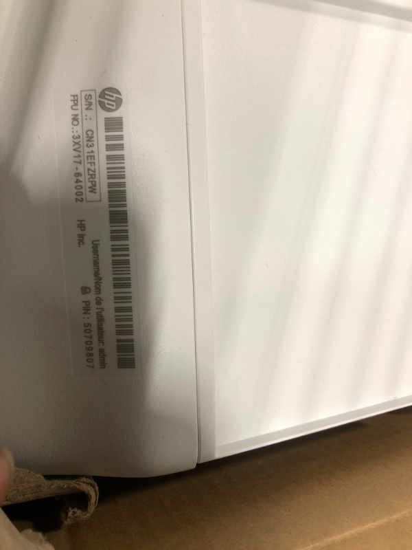 Photo 1 of HP DeskJet 2755e Wireless Color All-in-One Printer with bonus 6 months Instant Ink (26K67A), white