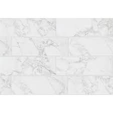 Photo 1 of EpicClean Milton Arabescato Marble 6 in. x 18 in. Glazed Ceramic Wall Tile (11.25 sq. ft. / case)
