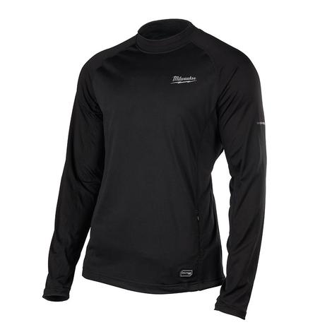 Photo 1 of Milwaukee Men's X-Large Black Heated WORKSKIN USB Rechargeable Midweight Base Layer Shirt

