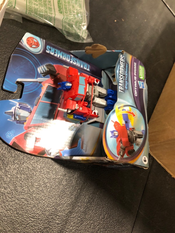 Photo 2 of Transformers Toys EarthSpark Warrior Class Optimus Prime Action Figure, 5-Inch, Robot Toys for Kids Ages 6 and Up